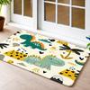 Adorable Dinosaur Floor Mat – Washable Soft Rug with Cartoon Design, Non-Slip PVC Backing for Indoor/Outdoor Use