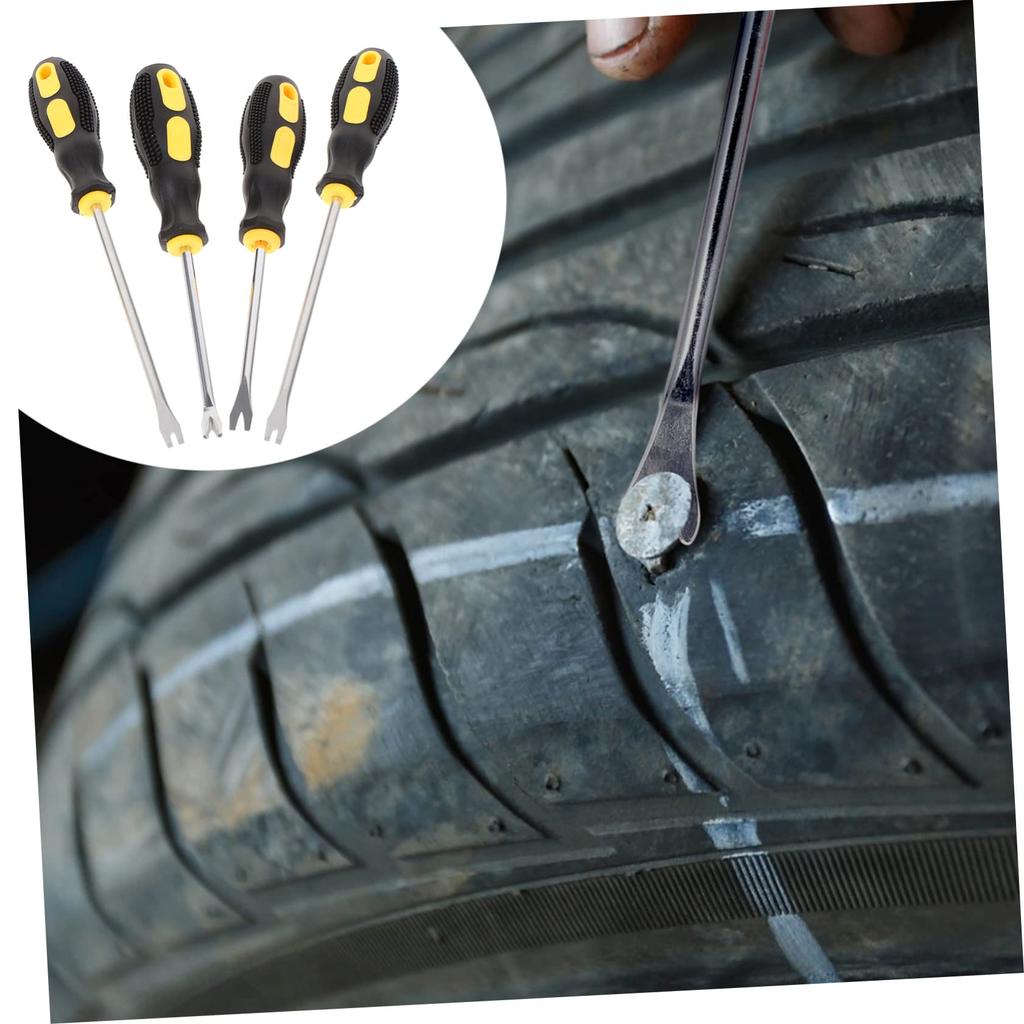 SAFIGLE Office Staple Removal Tool with Double Prong Manual Nail Removal Pry Bar Staple Puller 4-Piece Head, Tool, Remover,