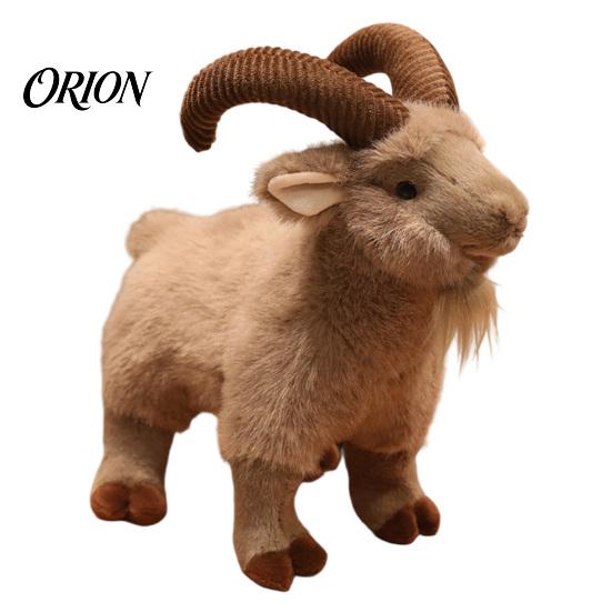 Cozy Sleeping Pillow Fluffy Goat Plush Toy, Cartoon Animal Stuffed Sheep Doll, Soft Polyester Fiber Doll Cuddly Companion for Kids Collectors Holiday