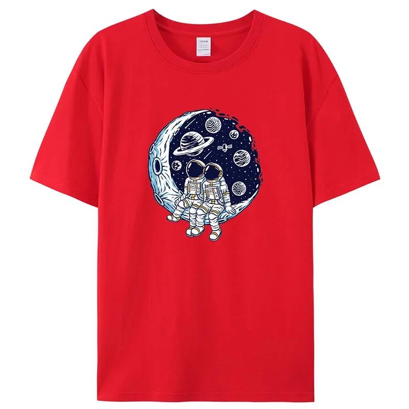 Bitcoin Crypto BTC To The Moon T Shirt Women Unisex T-shirt Streetwear Tshirt Short Sleeve Astronaut Cryptocurrency Tees Tops