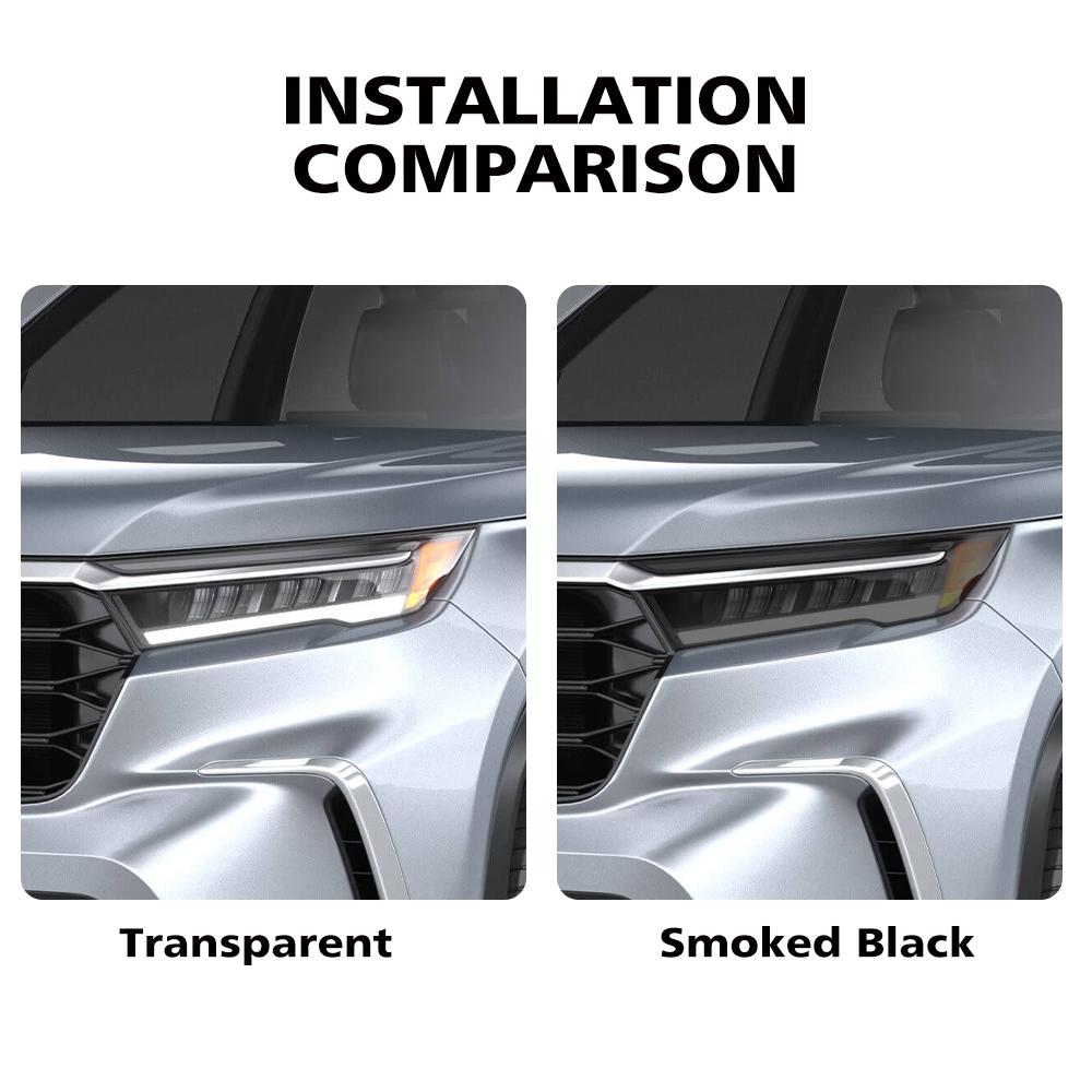 Car Headlight TPU PPF Protective Film For Honda Pilot 2026-2026 Smoke Black Pre Cut Anti-Scratch High-Gloss Vinyl Wrapping Film