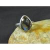 Natural Labradorite 925 Sterling Silver Pear Handmade Vintage Ring US-6.75 MK-99