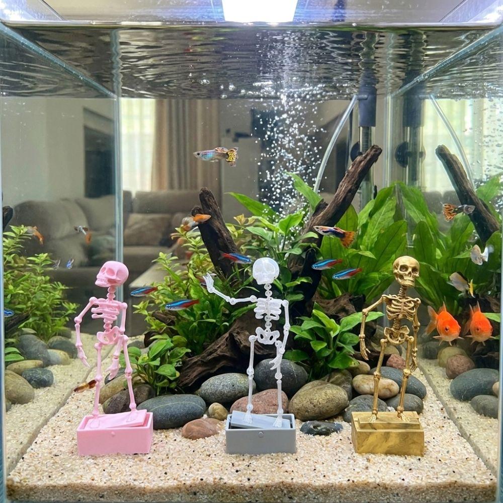 Air Driven Dancing Skeleton Aquarium Bubbler Dynamic Skeleton Bubbler Aquariums Enthusiasts
