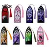 Decorative Book Accessory Stained Glass Art Acrylic Bookmark Halloween Dark Aesthetic Mark Transparent Double-sided Bookmark Page Marker with