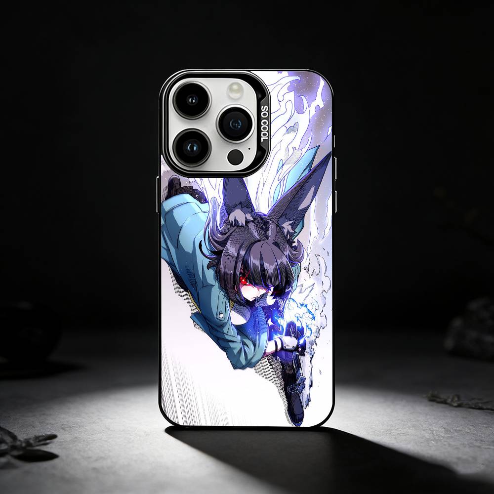 Zenless Zone Zero Miyabi Hoshimi Phone Case For iPhone 17,16,15,14,13,12,11 Plus,Pro Max,XS,Colored Silver Phone Case