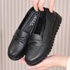 First layer cowhide middle-aged and elderly mother shoes genuine leather flat-soled women's shoes soft sole soft surface comfortable casual shallow