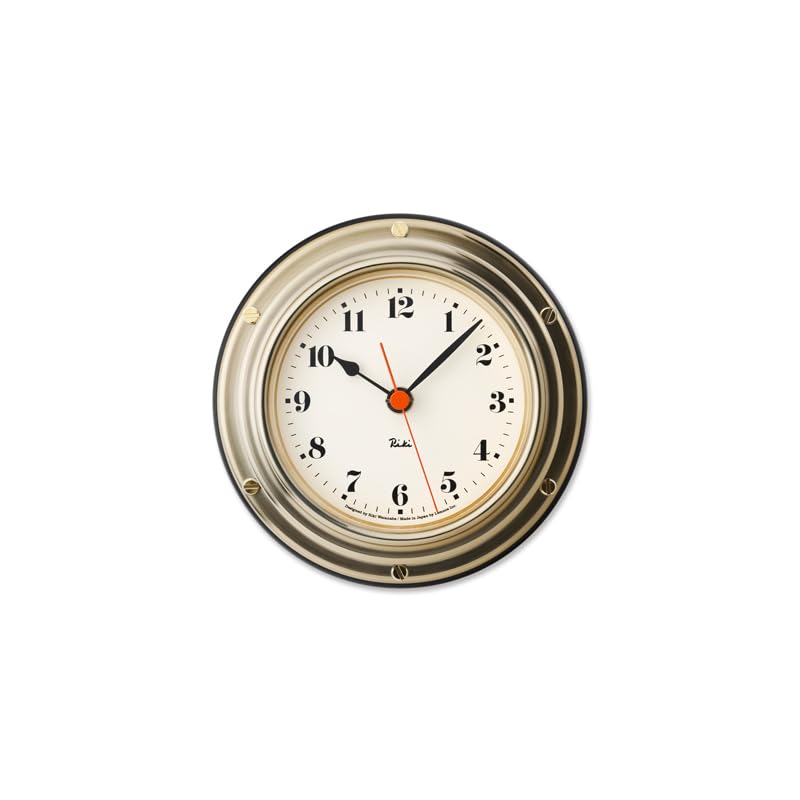 

Lemnos Riki Marine Analog Wall Arabic Clock, Clock, Aluminum, Numerals, WR24-02 білий
