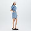 LAP Kurzarm Hemdkleid Mini Denim Kleid Ar2Do460