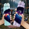 1PC Galaxy Nebula Space Cosmic Print 750ml Color Plastic Sports Water Bottle Leakproof Flip Straw Lid Suitable for Sports Office Home Use