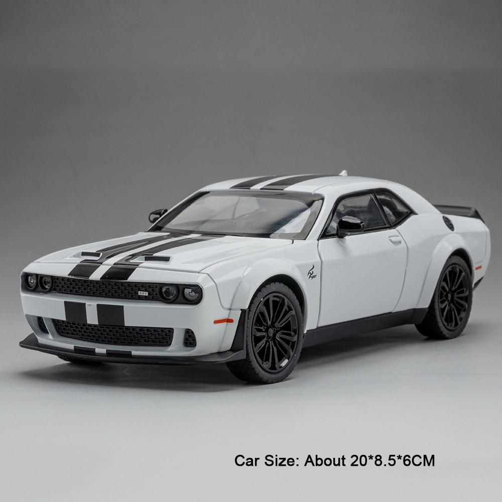 1:22 Challenger Srt Hellcat Honda NA1 Car Model Toy Sound Light Pull Back Shock Absorption Supercar Models Office Table Ornament