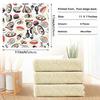 Kitchen Cloth Sushi Japanese Style Traditional Pattern Food Cute Dishcloth Absorbent Quick-drying Stain Removal Dish Wiping Set 6 Tableware Stylish