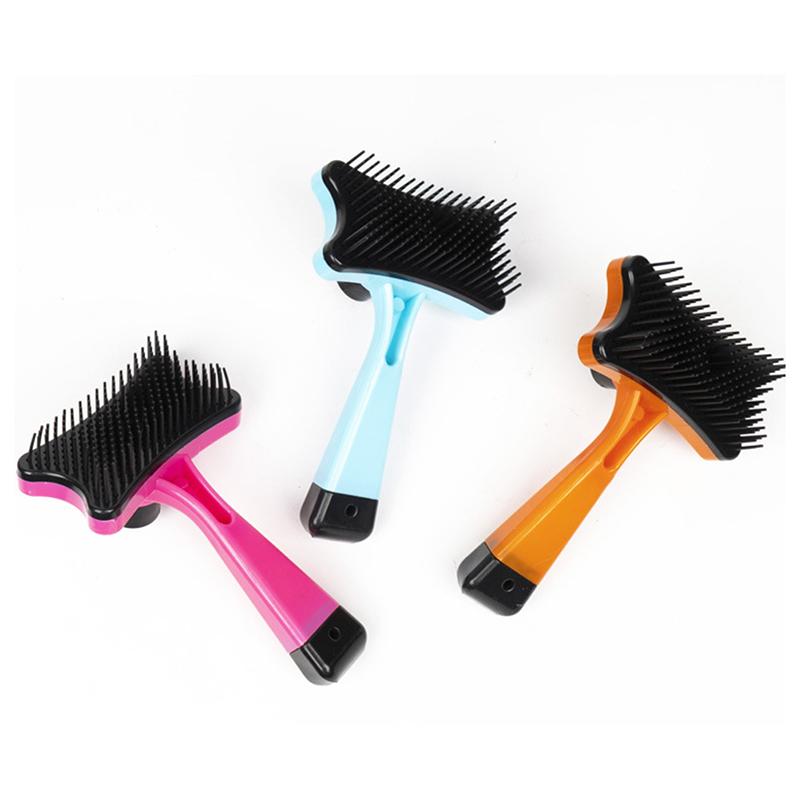 Pet Brush Automatic Plastic Shedding Hair Remove Tool Dog Cat Loose Hair Comb