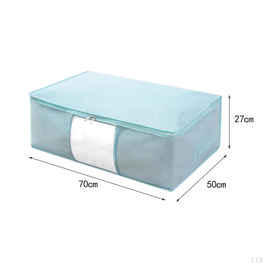 Clothes Storage Bin Quilt Bag Breathable Decorative Large Duvet Bags Organizer Blanket Cube