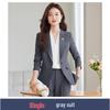 Women's Plus Size Wine Red Blazer Set - Elegant Formal Wear for Art Exams and Professional Hosting