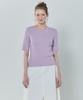 Basic House Women'S Rayon Ribbed Short Sleeve Sweater Lavender Lzkt3204