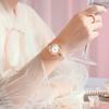 Women's Crystal Bracelet Bangle Watch with Analog Display, Diamonds, Roman Alphabet, and Sparkling Design. Cute, Stylish, and Simple Rose Gold Fashion