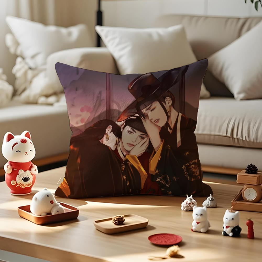 The GGhost Nocturne Pillow Case Antidustmite Pillowcase Invisible Zipper Silky Short Plush Sofa Cushion Cover