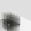 Non-Slip Documents Stand Three-Compartment Book Holder Durable Transparent Bookends  Stationery