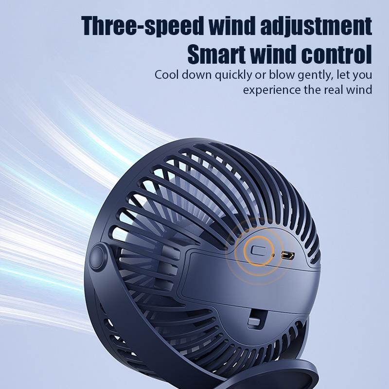 Portable Table Fan Clip on Type USB Rechargeable Mini Desk Fan 360 Degree Rotation electric fan for Desk Student Dormitory
