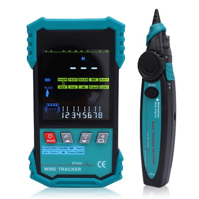 Network Cable Tester with POE Voltage Detection, Wire Tracker, RJ45 Length Measurement (400m) Cable Continuity Test or Ethernet