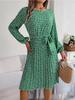 Ins Leisure Long Sleeved Floral Pleated Skirt Plus Size Dresses for Women Red Dresses for Women Elegant