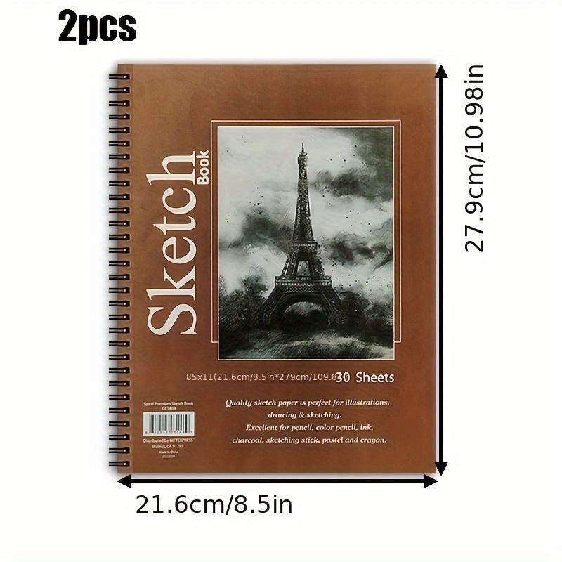 2 Pcs High-Quality Sketchbooks - Thickened Drawing Paper, Super Thick and Smooth, Perfect for Art Student Sketching