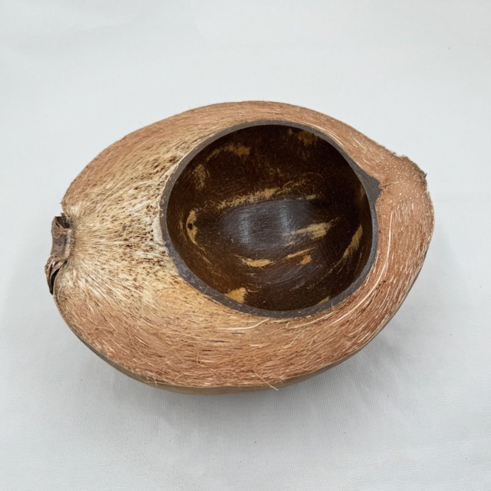 Wax Free Boat-shaped Coconut Shell Holder Natural Incense Holder Candlestick Hotel