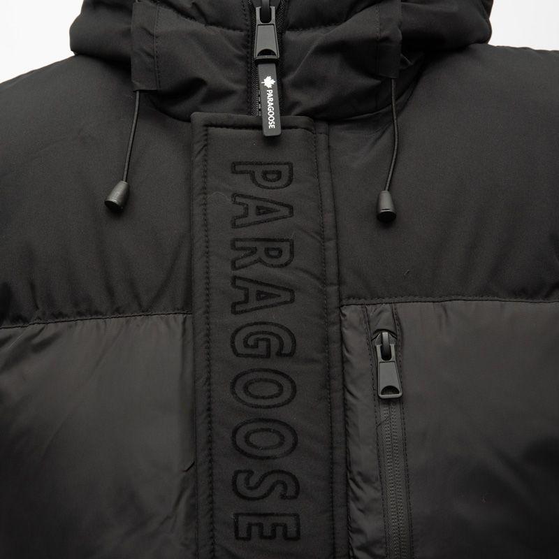 Doudoune épaisse sans manches noir vogue avec capuche Homme PARAGOOSE