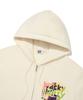 Wacky Willy Spray Graphic Zip-Up Hoodie Cream