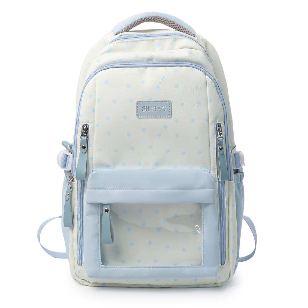 Schoolbag Japanese large-capacity college style backpack junior high school student college student schoolbag sweet star high-value backpack