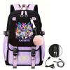 Sac à dos Katseye Impression K-pop Sac pour ordinateur portable USB Grande capacité Sac d'école Sac à dos décontracté pour adolescents et adultes