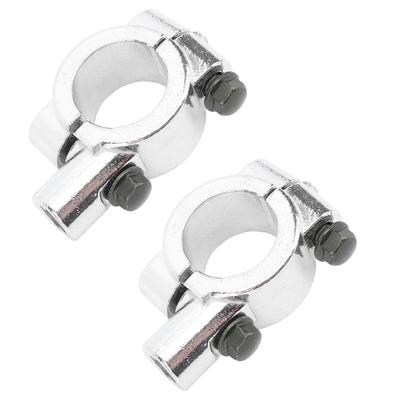 2 pezzi Supporto per specchietto retrovisore per manubrio motocicletta Adattatore per morsetto con filettatura da 22 mm per