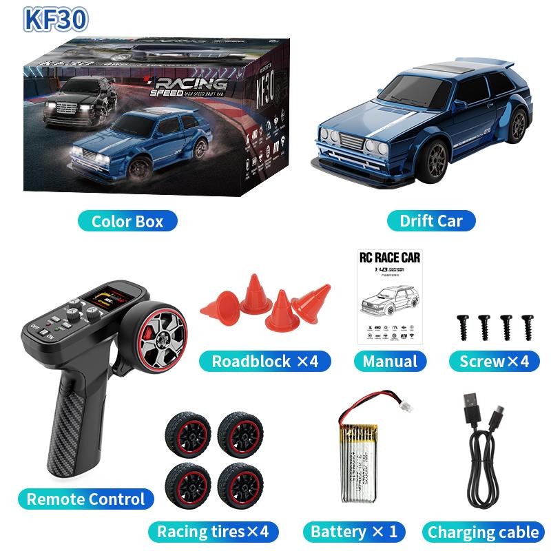 1:43 High Speed RC Drift Car 2.4G 4WD Remote Control Racing Car With Gyroscope & Lights Competition Race Car Boys Toy