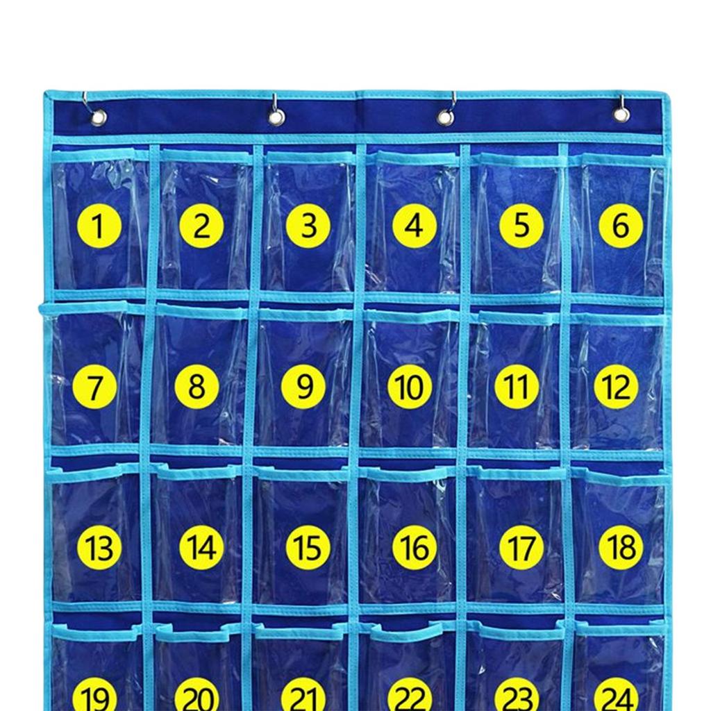 Numbered Chart with 30 or Door Hanging Bag Calculator Holder Organizer