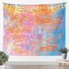 Bohemian Boho Abstract Sunset Gradient Throw Blanket Wall Tapestry with Fairy Lights for Living Room Decoration