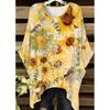 Elegant Boho Print T-Shirt for Plus-Size Women