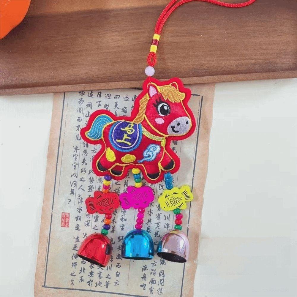 Door Hanging Wind Chimes Lucky Charm Lunar New Year Pendant Hanging Tassel Sachet  Year of Horse