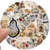 50Pcs Good Morning Food Stickers Kawaii Cat Decals Decor Notebook Fridge Phone