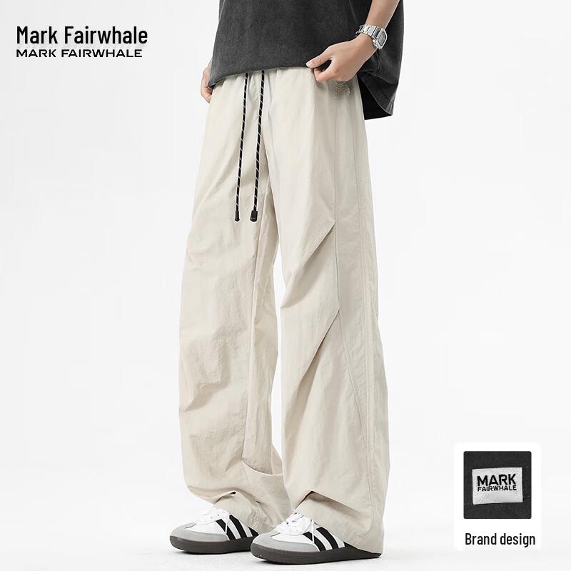 

Mark Fairwhale Men s Wide-Leg Straight Casual Cargo Pants L