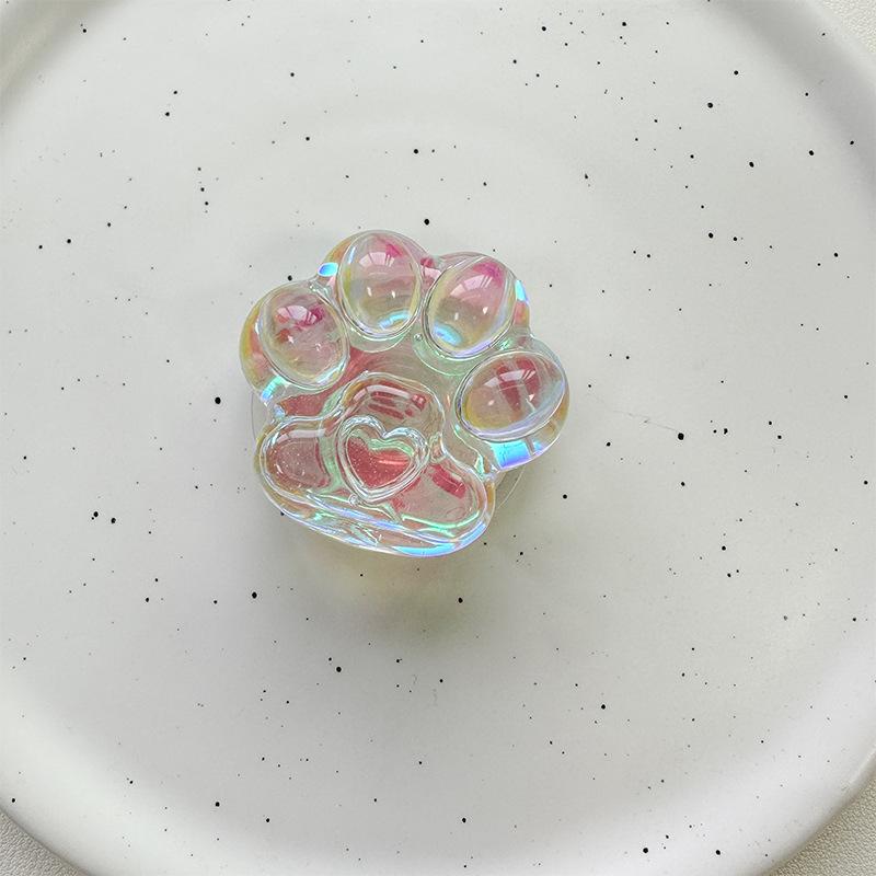 Laser Bear Love Cat Claw Crystal Ball Mobile Phone Airbag Bracket Pasted Three-Dimensional Desktop Support Frame