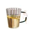 Handon Vertical Stripe Glass Tea Cup Set with 2L Pitcher
