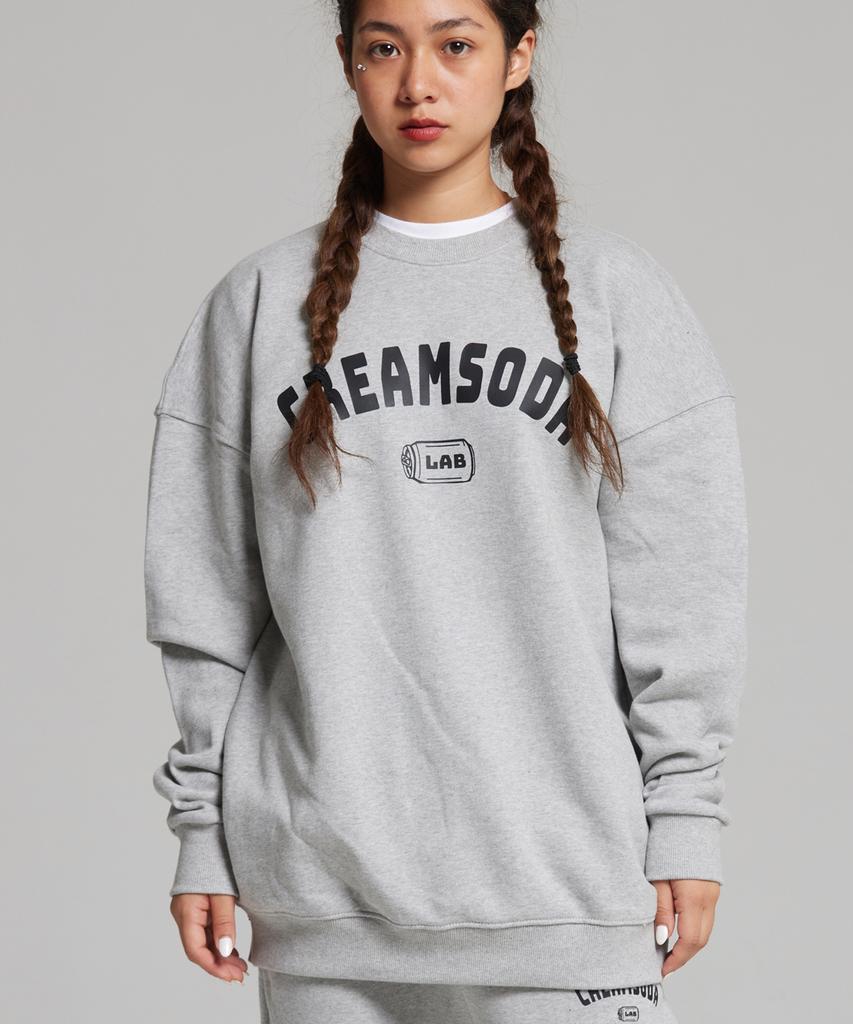 CREAM SODA LAB Ozzy Arc Logo Sweatshirt Gray Black