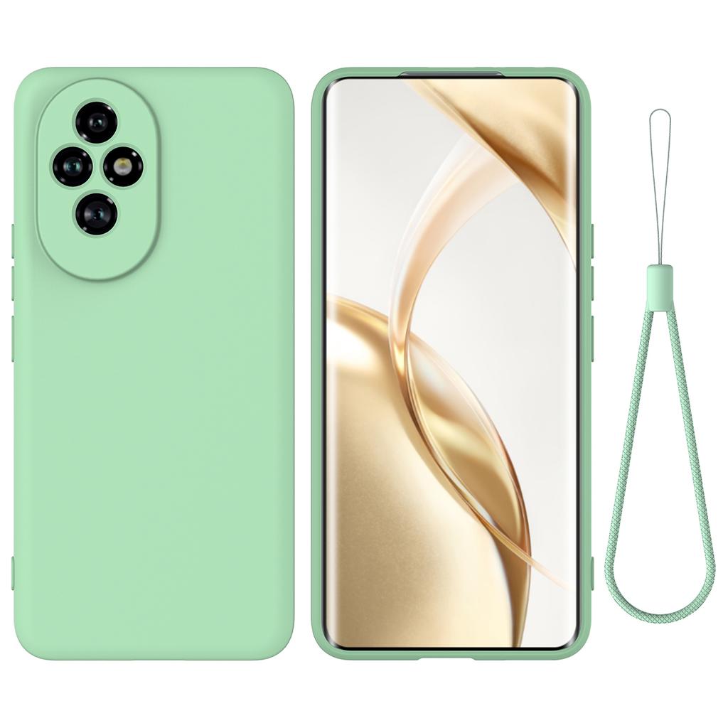For Honor 200 5G Neo Case Anti-Drop Liquid Silicone Phone Cover with Strap
