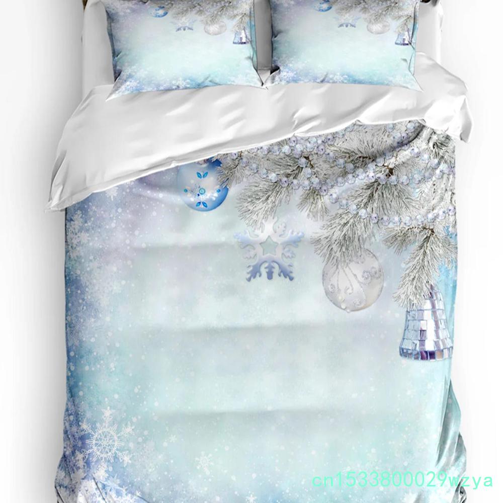 Christmas City Houses Building Castle Bedding Set 3pcs Duvet Cover Pillowcase Kids Adult Quilt Cover Double Bed Set Home Textile