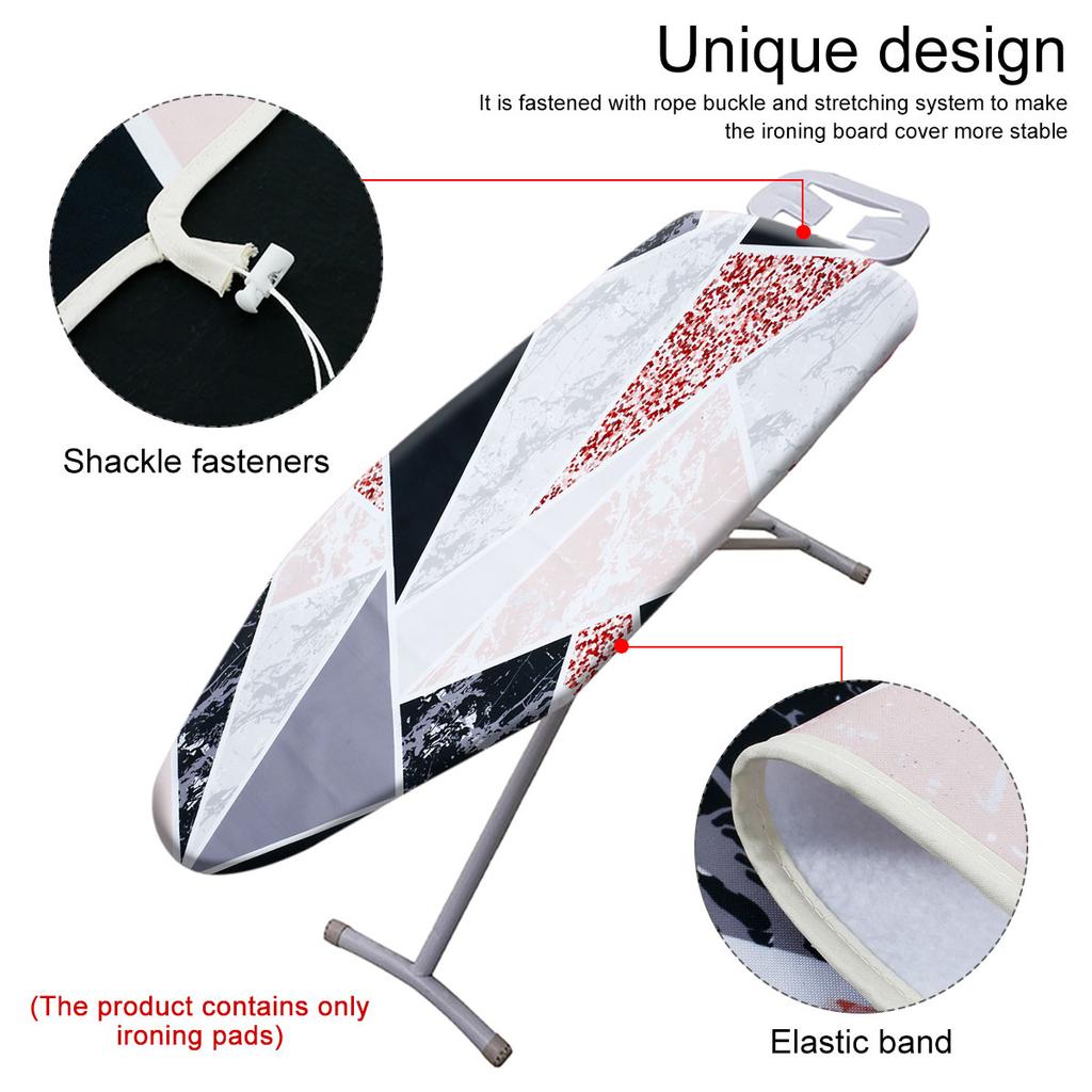 Ironing Board Covers 100% Cotton 55 x 20 Inch Scorch Resistant Ironing Board Pad with Elasticized Edges for Home Laundry Hotel
