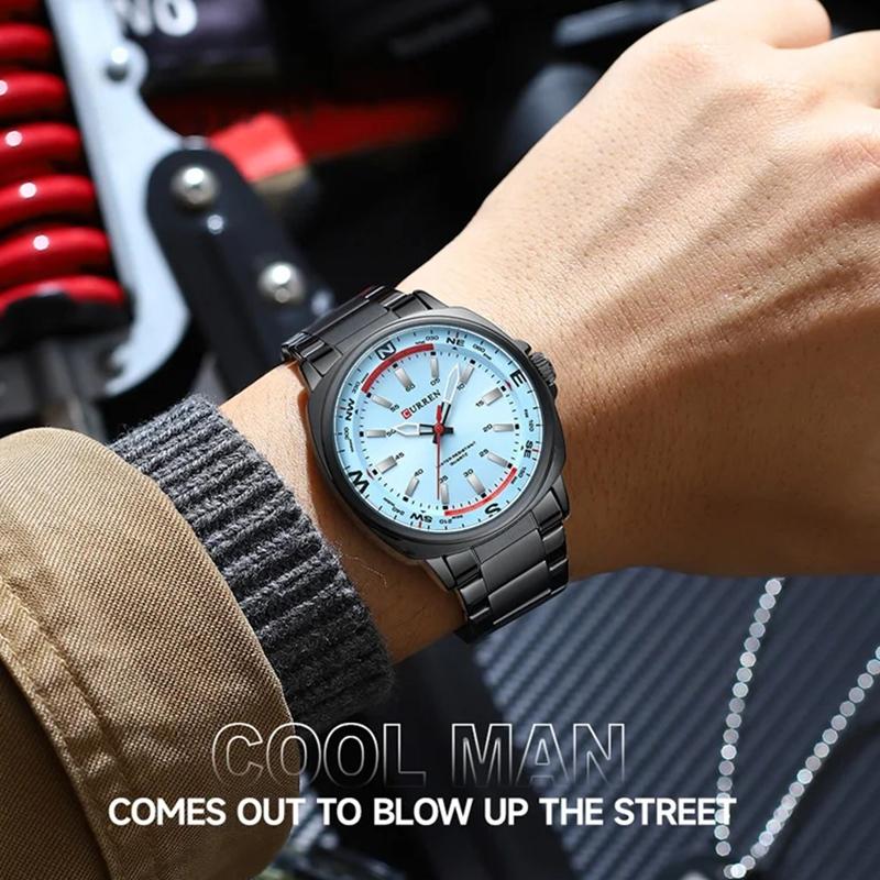 CURREN Classic Business Casual Quartz Watch for Men Stainless Teel Sport Waterproof Male Watches Clock