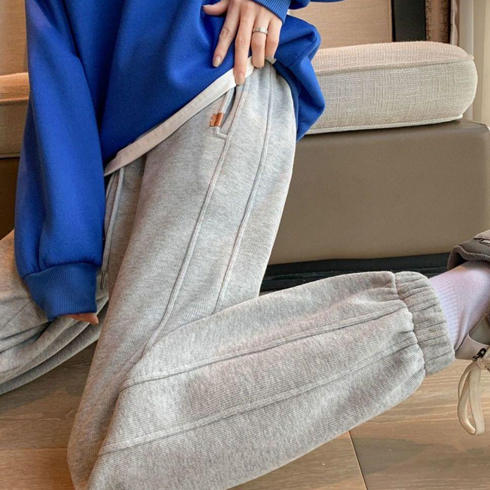 Trendy Korean-Style Autumn/Winter Women's Loose Jogger Pants, Anti-Pill Casual All-Match Sweatpants