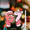 Valentine's Day 67 Number Acrylic Ornament - Transparent Pendants, Drops & Finials with 67 Pattern - Romantic 6 & 7 Couple Symbol 