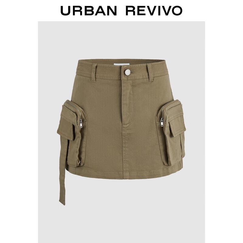 UR Women s Trendy Zipper Pocket A-line Mini Skirt M