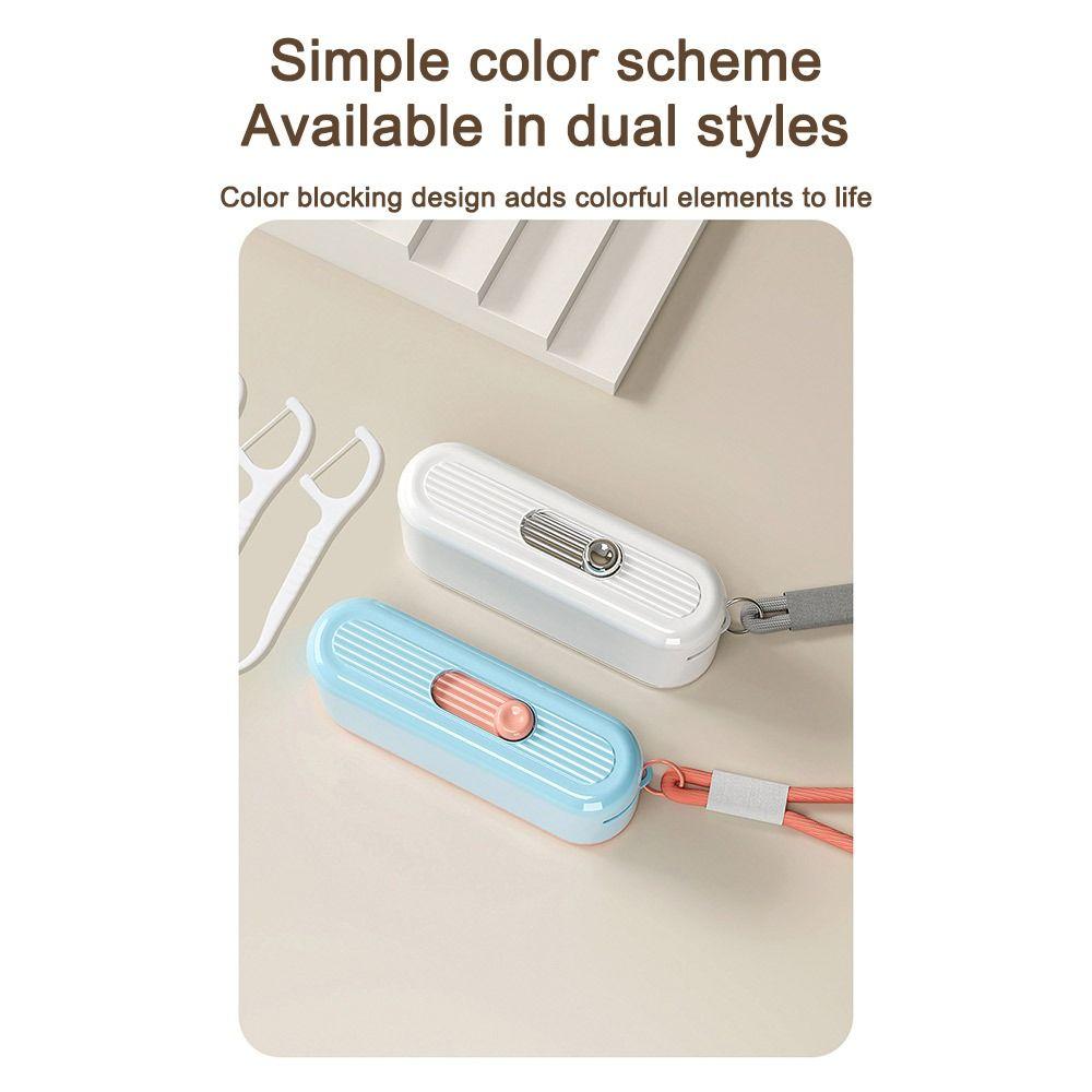 Automatic Ejectable Dental Floss Box with 10Pcs Floss Disposable Flossing Sticks Floss Organiser